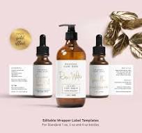 Spray & Pump Bottle Wrapper Label Faux Gold GF-01