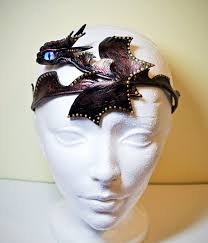 Handmade Leather Dragon Headpiece
