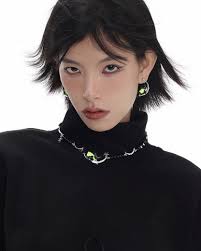 Devon Moon Green Cat Necklace