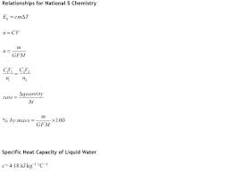 Sqa National 5 Chemistry Data Booklet S3 Chemistry Consolidation