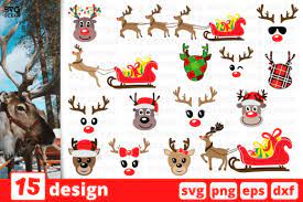 Download Christmas Reindeer Svg Bundle Graphic By Svgocean Creative Fabrica