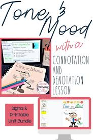 Tone And Mood In Literature With Connotation Denotation In 2020 Mood In Literature Rhetorical Analysis Teaching High Schools