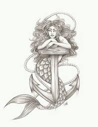 Maybe you would like to learn more about one of these? Mermaid With Anchor Drawing Don T Like This Pic Exactly But I Like The Idea Anchor Drawings Mermaid Tattoos Mermaid Drawings