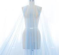 Delicate Sky Blue Soft Sheer Bridal Tulle Fabric