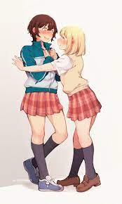 kase tomoka and yamada yui (asagao to kase-san) drawn by chadolbaegi |  Danbooru