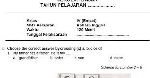 Soal uas bahasa inggris kelas 4 sd semester 1 ( ganjil ) dan kunci jawaban. Soal Pts Uts Bahasa Inggris Kelas 4 Semester 1 K13