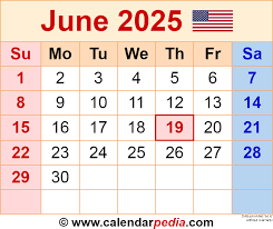 June 27th 2025 Calendar