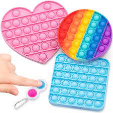 This latest toy is the perfect gift. Buy 4 Pcs Fidget Toys Pack Pop Its Fidget Toy Simple Dimple Keychain Rainbow Circle Pink Heart Blue Square Combo Online In Vietnam B08y5k5zy7