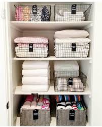 Depending on the material, these items can be bulky and therefore cosyland large woven storage laundry basket 16x14x14 inches cotton rope organizer for blanket toys towels baby nursery hamper bin. Pin By Kay On Bathroom Linen Closet Organization Bedroom Linen Closet Organization