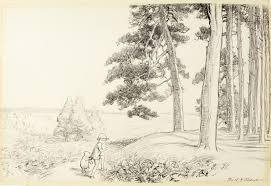 Pooh lettered a in pencil center right and rabbit numbered 1 in pencil center right; Winnie The Pooh Map Illustration Sets A Major New Auction Record At Sotheby S Architectural Digest