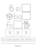letter x worksheets twisty noodle