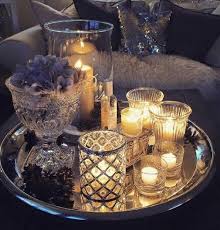 Displaying your favorite home decor will bring sprinkle in bits of brass, gold, or chrome decor to turn your glam coffee table into a showstopper. Lysfat Lysfat Candle Decor Tray Decor Decorating Coffee Tables