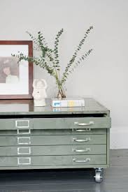 Refinished in high gloss white with brushed aluminum hardware and reclaimed wood table top. 10 Ways To Use Architectural Flat Files At Home Apartment Therapy