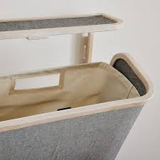 West elm bamboo laundry hamper. Bamboo Wall Mounted Hamper Closet Organization