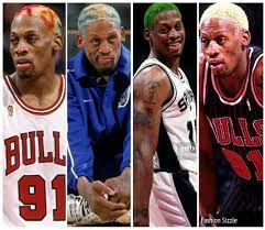 Here, rodman sports the logo of the. Dennis Rodman Iconic Hair And Outfits Fashionsizzle