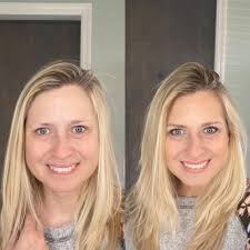 Before and after of a super fun color I did today!