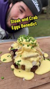 Delicious Steak and Crab Eggs Benedict Recipe
