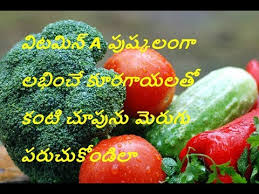 Telugu Vitamin A Rich Vegetables And Fruits Vitamin A Rich Foods Foods For Eye Vision Kratika Tv