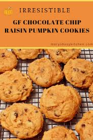 Homemade Soft Pumpkin Cookies With Chocolate Chips Raisins Gluten Dairy Egg Pumpkin Cookies Pumpkin Recipes Snacks Vegan Pumpkin Chocolate Chip Cookies