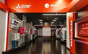 Ductless systems allow for flexibility. Mitsubishi Trane Jv Opens Product Showroom Cooling Post
