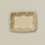 750ml (25oz) Rectangular Sugarcane Bagasse Container with Lid