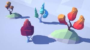 Cartoon Low Poly Forest Pack 3d Model Low Poly Low Poly Art Environment Concept Art