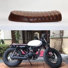 Cafe Racer Brat Seat Caterlillars Pleated Seat Cg125 Modified Retro Flat Cafe Seat Cushions Flat Universal Motorcycle Sea Cushioned Flats Cafe Racer Motorcycle