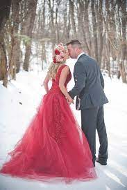 A Heart Warming Winter Wonderland Red Wedding Dresses Amazing Wedding Dress Red Wedding