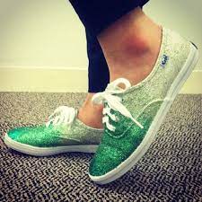 Ombre Glitter Shoes Yes Please Diy Diy Glitter Sneakers Glitter Sneakers Diy Shoes