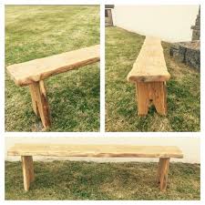 2 thick solid hardwood walnut, mahogany, and reclaimed boxcar oak shown, cherry and maple also available heavy duty steel connecting rods does not disassemble available in 48, 72 and 84 lengths 16 deep x 18 tall. Secondhand Prop Shop Vintage Rustic Wedding Handmade Rustic Oak Benches Dorset