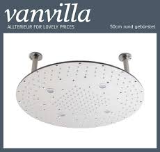 Duschkopf Vanvilla Slim Design Led 50cm Rund Edelstahl