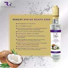 D'aura minyak kelapa dara atau virgin coconut oil merupakan makanan tambahan terbaik untuk seisi keluarga terutama untuk ibu hamil & berpantang. Kegunaan Kebaikan Minyak Kelapa Dara