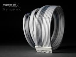Custom M1 Power Cables Mdpc X Transparent Sleeve With Black And White Wire Order Here Https Mod One Com Custom Full Leng Custom Pc Power Cable Transparent