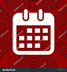 Calendar Icon Vector White Icon On Red And Black Radial Pattern As Background Isolated Ad Sponsored White Red Vector In 2020 Calendar Icon Retail Logos Icon