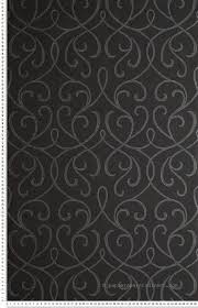 Entrelace Baroque Noir Et Argent Metallise Papier Peint Lutece Papier Peint Papier Peint Art Nouveau Papier Peint Chambre