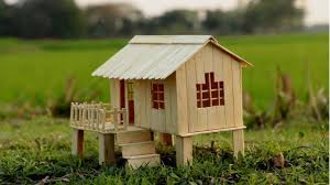 How To Make Popsicle Stick House For Kids Popsicle Stick Crafts House Popsicle Stick Houses Diy Popsicle Stick Crafts