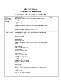 Contoh teks ucapan perasmian mesyuarat agung pibgfull description. Doc Teks Pengacaraan Sukan Design Ismail Academia Edu