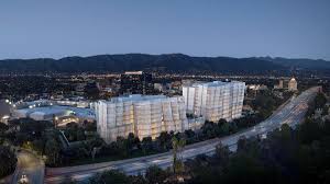 You can look at the address on the map. Construction Work Begins On Frank Gehry S Floating Iceberg Like Office Complex For Warner Bros