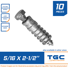 These drywall metal anchor bolts facilitate fastening a wide range of wall thicknesses up to 3 in. 10 Pcs 5 16 X 2 1 2 Inches Lag Screw With Expansion Shield Galvanized Tgc Lagscrew With Shield Expansion Anchor Bolt For Concrete Hollow Wall Anchor 63 Mm Lazada Ph
