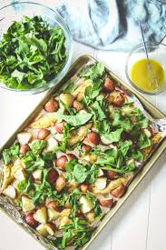 Arugula Salad With Roasted Chicken And Potatoes Sweetphi Recipe Arugula Recipes Roasted Chicken And Potatoes One Pot Chicken Dinner Recipe