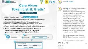 Resmi, pemerintah memberikan token listrik secara gratis untuk konsumen rumah tangga dengan kapasitas 450 volt ampere (va) berikut tata cara pengambilan token gratis untuk pelanggan rumah tangga daya 450 va dan diskon 50 persen untuk pelanggan rumah tangga daya 900 va bersubsidi. Klaim Token Listrik Gratis Januari 2021 Login Www Pln Co Id Atau Gunakan Aplikasi Pln Mobile Tribunnews Com Mobile