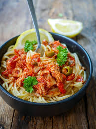 Pates Au Thon Tomates Et Olives Vertes Recette En 2020 Pates Au Thon Bien Manger Tomate Au Thon