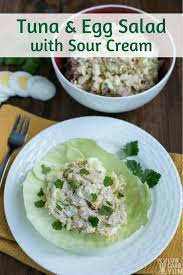 Want To Know How To Make The Best Tuna Salad This Recipe For Tuna And Egg Salad With Sour Cream Is Low Carb I Tuna And Egg Tuna Egg Salad Good