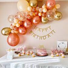 50 home birthday party themes. Rose Gold Balloon Garland Diy Kit Rose Gold New Chrome Gold Etsy Rose Gold Balloon Garland Balloon Garland Diy Rose Gold Party