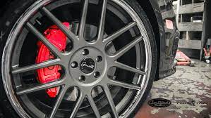 Gianelle Yerevan Rims And Custom Painted Red Calipers Tire Custom Paint Audi