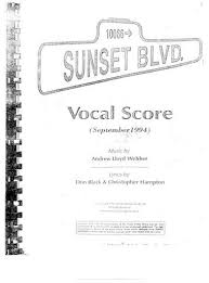 Boulevard libro pdf / boulevard final alternativo pobierz. Sheet Music Sunset Boulevard Revised Broadway Version Vocal Score Pdf
