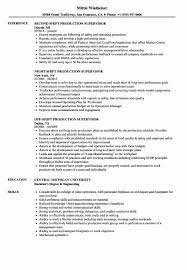 Shift Manager Job Description Resume Inspirational Shift Production Supervisor Resume Samples Good Resume Examples Job Description Resume Examples
