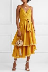 Johanna Ortiz Ladies Who Lunch Tiered Fringed Cotton Blend Poplin Midi Dress Net A Porter Com Ball Gown Dresses Asymmetrical Midi Dress Dresses