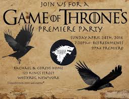 Game Of Thrones Premiere Party Invitation Inspiration I Make A Pdf Version And Email I Game Of Thrones Party Game Of Thrones Premiere Game Of Thrones Birthday