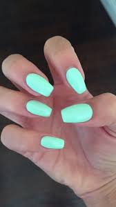 Acrylic nail designs simple acrylic nails summer acrylic nails. Coffin Nails With Gelish Do You Harajuku Mint Nail Color Perfect For Summer Mint Nails Nail Designs Summer Acrylic Vacation Nails